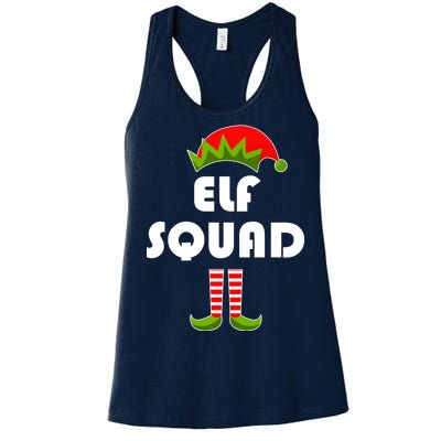 Elf Squad Funny Christmas Elves Women's Racerback Tank