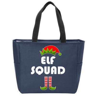 Elf Squad Funny Christmas Elves Zip Tote Bag