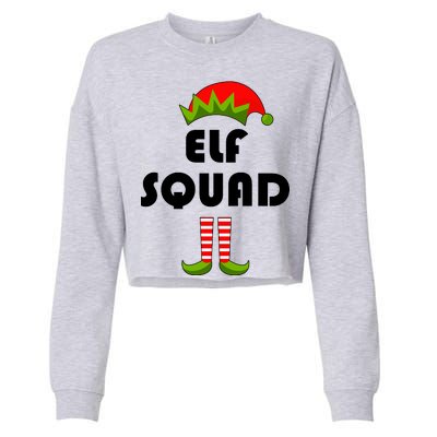 Elf Squad Funny Christmas Elves Cropped Pullover Crew