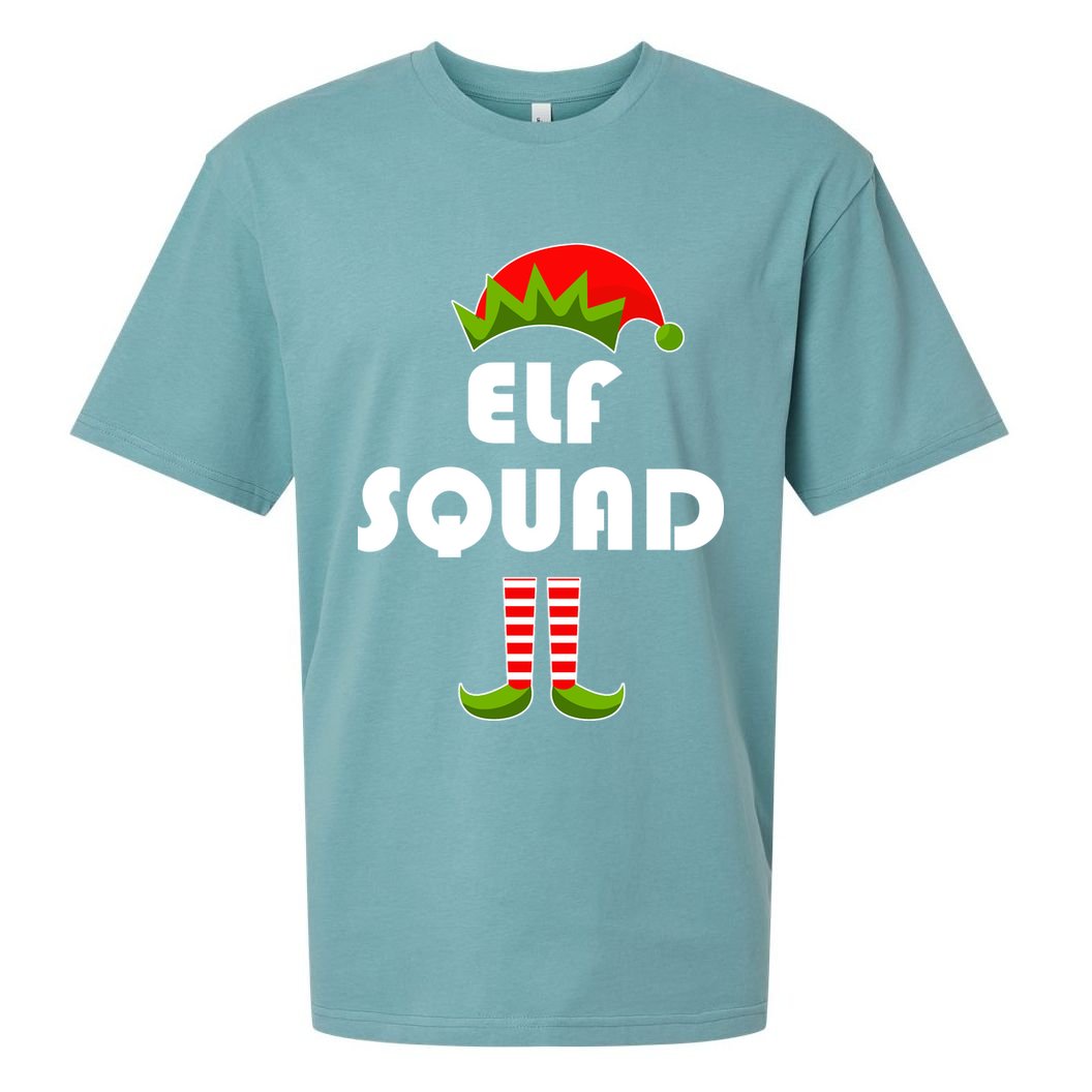 Elf Squad Funny Christmas Elves Sueded Cloud Jersey T-Shirt