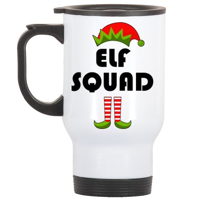 Elf Squad Funny Christmas Elves Stainless Steel Travel Mug