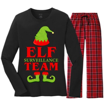 Elf Surveillance Team Women's Long Sleeve Flannel Pajama Set 