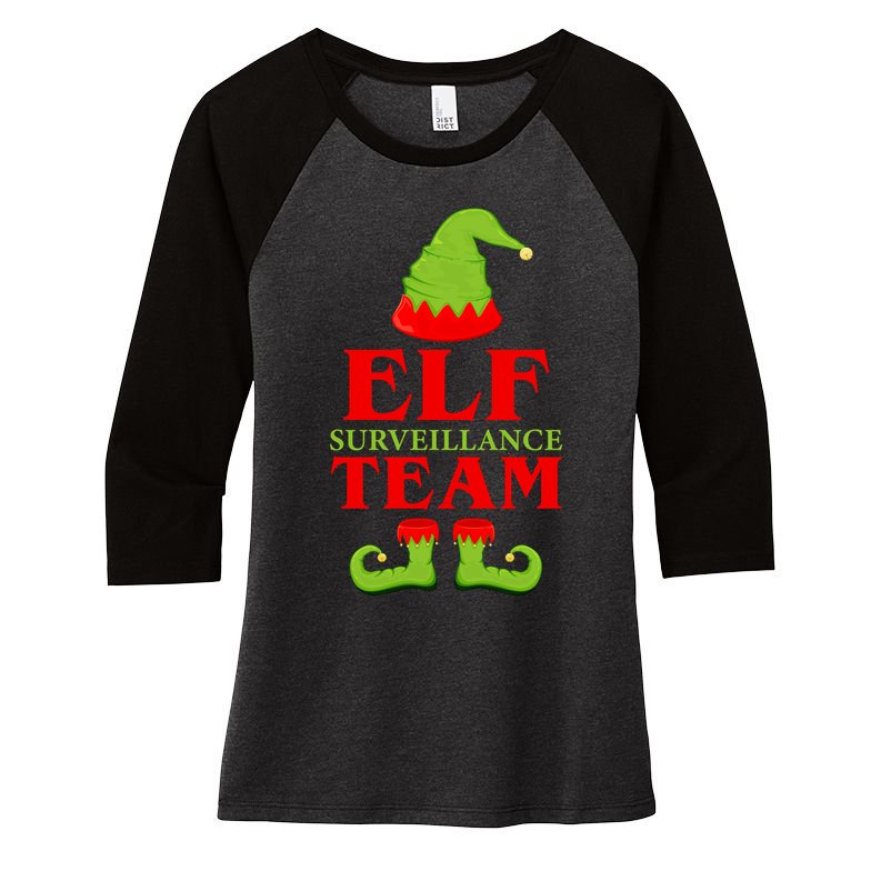 Elf Surveillance Team Women's Tri-Blend 3/4-Sleeve Raglan Shirt