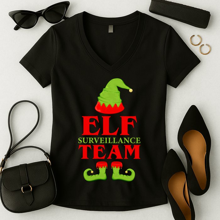 Elf Surveillance Team Women's V-Neck T-Shirt