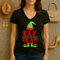 Elf Surveillance Team Women's V-Neck T-Shirt