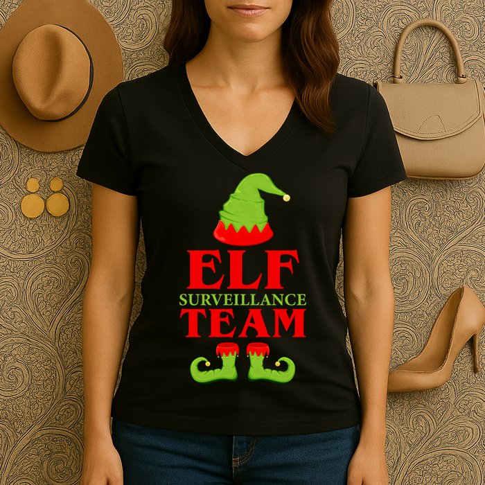 Elf Surveillance Team Women's V-Neck T-Shirt