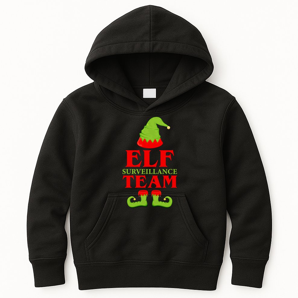 Elf Surveillance Team Kids Hoodie