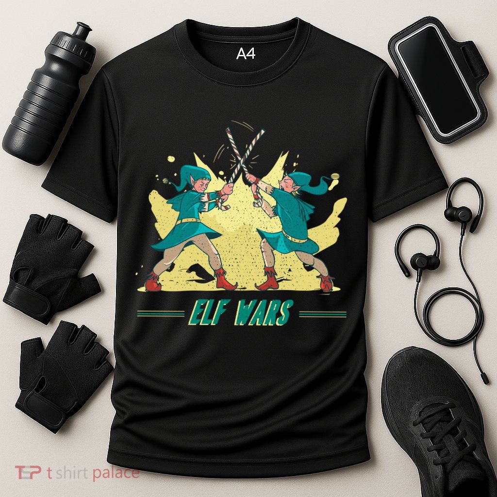 Elf Wars Funny Christmas Performance Shirt