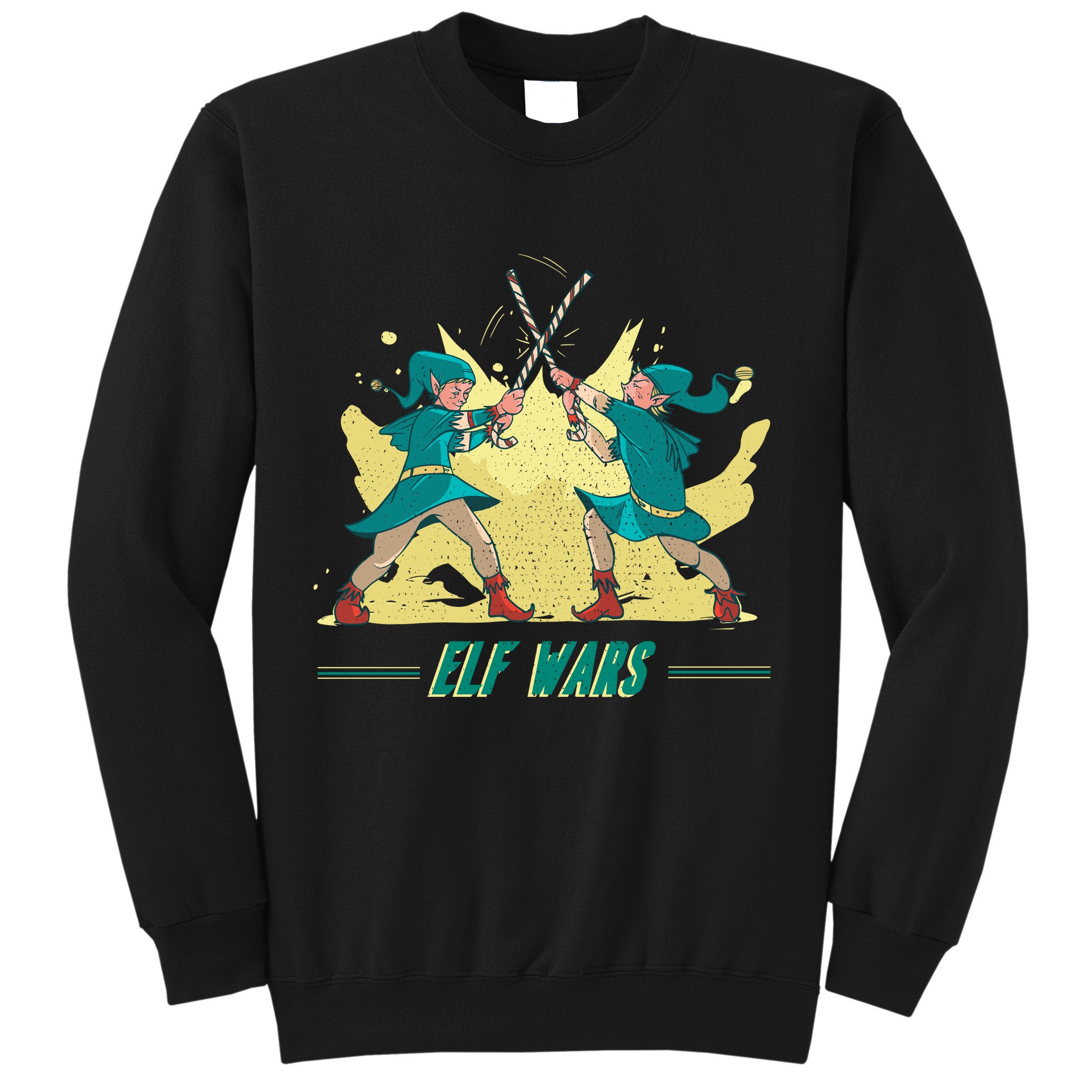 Elf Wars Funny Christmas Sweatshirt