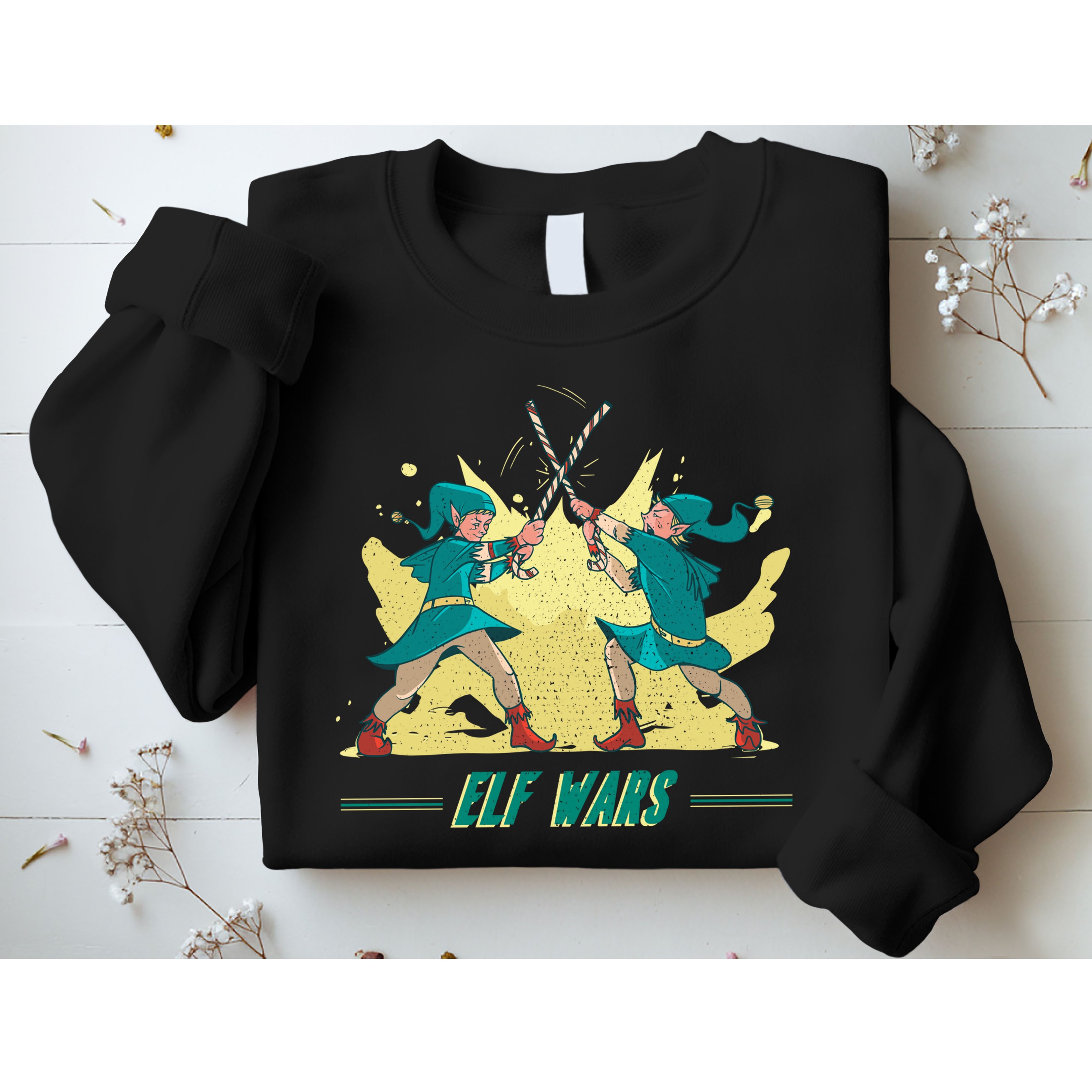 Elf Wars Funny Christmas Sweatshirt