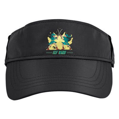 Elf Wars Funny Christmas Adult Drive Performance Visor