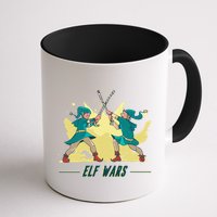 Elf Wars Funny Christmas Mug