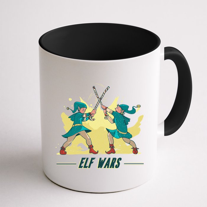 Elf Wars Funny Christmas Mug