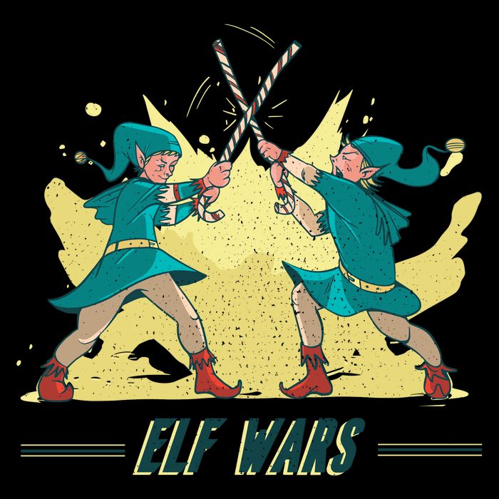 Elf Wars Funny Christmas Mug