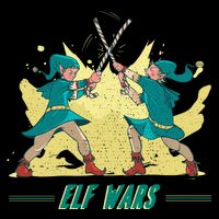 Elf Wars Funny Christmas Flatbill Hat