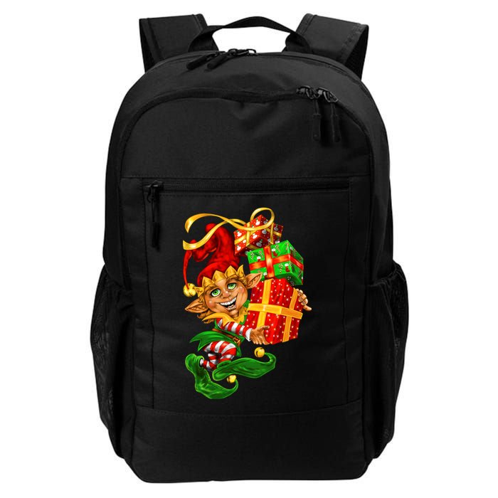 Elf With Stack Of Gifts Backpack