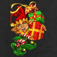 Elf With Stack Of Gifts Hat