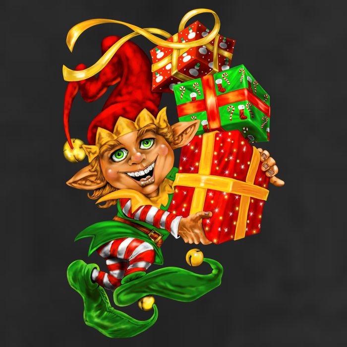 Elf With Stack Of Gifts Hat