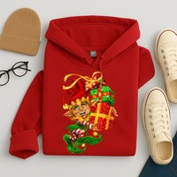 Elf With Stack Of Gifts Hoodie