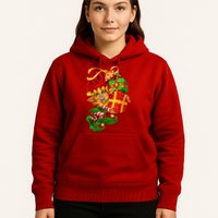 Elf With Stack Of Gifts Hoodie