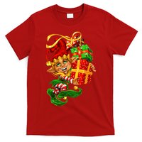 Elf With Stack Of Gifts T-Shirt
