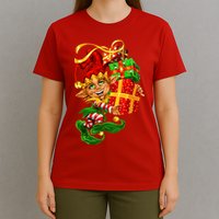 Elf With Stack Of Gifts T-Shirt