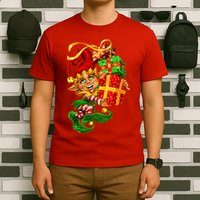 Elf With Stack Of Gifts T-Shirt