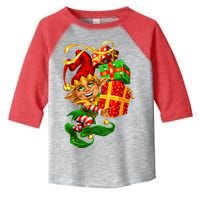 Elf With Stack Of Gifts Toddler Fine Jersey T-Shirt