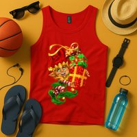 Elf With Stack Of Gifts Tank Top