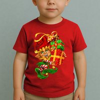 Elf With Stack Of Gifts Toddler T-Shirt