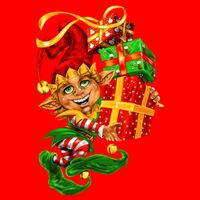 Elf With Stack Of Gifts Toddler T-Shirt