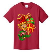 Elf With Stack Of Gifts Kids T-Shirt