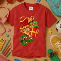 Elf With Stack Of Gifts Kids T-Shirt