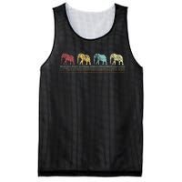 Elephant Lover Funny Elephant Retro Mesh Reversible Basketball Jersey Tank