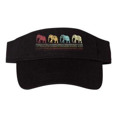 Elephant Lover Funny Elephant Retro Valucap Bio-Washed Visor