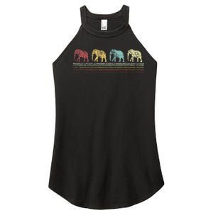 Elephant Lover Funny Elephant Retro Women’s Perfect Tri Rocker Tank