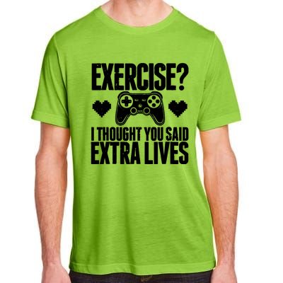 Extra Lives Funny Video Game Controller Retro Gamer Cute Gift Adult ChromaSoft Performance T-Shirt