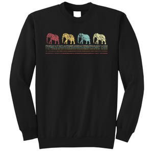 Elephant Lover Funny Elephant Retro Tall Sweatshirt