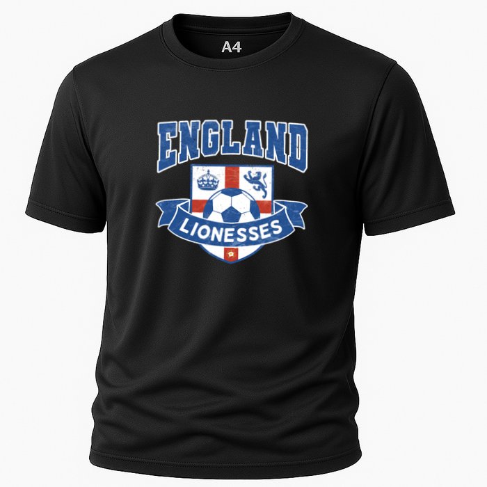 England Lionesses Football Badge (04) Cooling Performance Crew T-Shirt