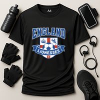 England Lionesses Football Badge (04) Cooling Performance Crew T-Shirt