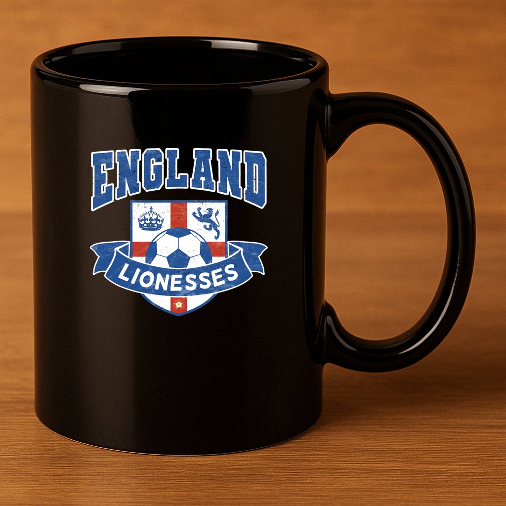 England Lionesses Football Badge (04) 11oz C Handle Ceramic Mug