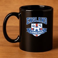 England Lionesses Football Badge (04) 11oz C Handle Ceramic Mug