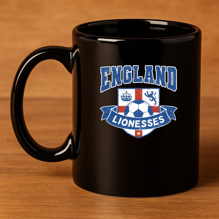 England Lionesses Football Badge (04) 11oz C Handle Ceramic Mug