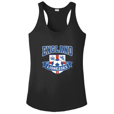 England Lionesses Football Badge (04) Ladies PosiCharge Competitor Racerback Tank