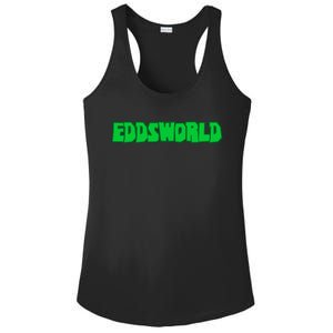 Eddsworld Logo Greenlime Ladies PosiCharge Competitor Racerback Tank