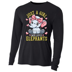 Elephant Lover Gift Just A Who Loves Elephants Cooling Performance Long Sleeve Crew