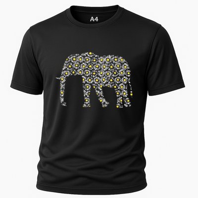 Elephant Lovers Graphic Design Daisy Flower Print Theme Gift Performance Shirt
