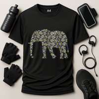 Elephant Lovers Graphic Design Daisy Flower Print Theme Gift Cooling Performance Crew T-Shirt