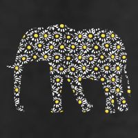 Elephant Lovers Graphic Design Daisy Flower Print Theme Gift Adult Drive Performance Visor