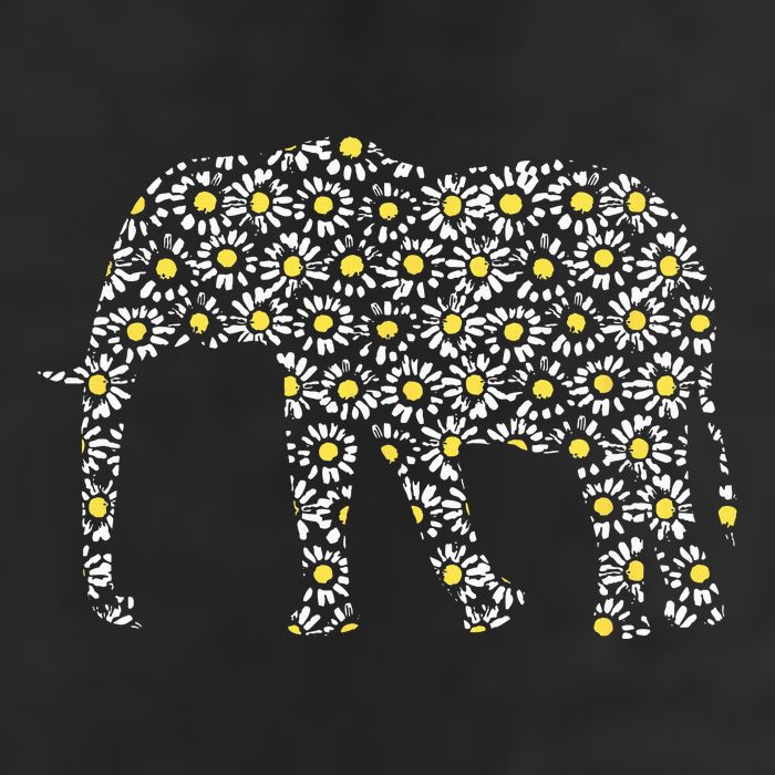 Elephant Lovers Graphic Design Daisy Flower Print Theme Gift Adult Drive Performance Visor